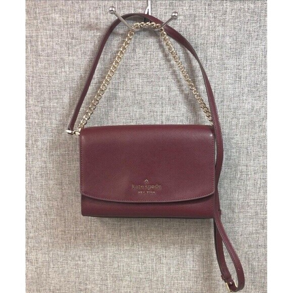 Kate Spade Carson Convertible Crossbody Purse Convertible Bag Plum Purple - Picture 1 of 7